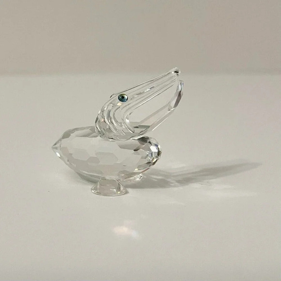 Swarovski Crystal Pelican Figurine Miniature 1.25 Inch - Picture 1 of 15